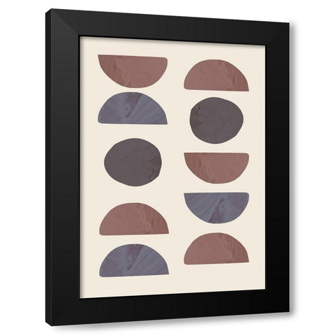Collage 04 Black Modern Wood Framed Art Print by Artographie Studio