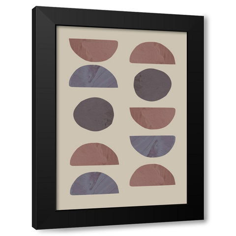 Collage 04 Sand Black Modern Wood Framed Art Print by Artographie Studio