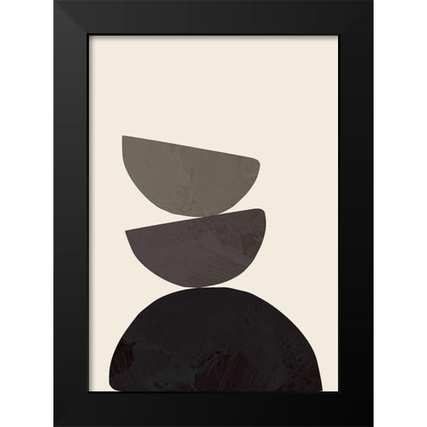 Collage 08 Black Modern Wood Framed Art Print by Artographie Studio