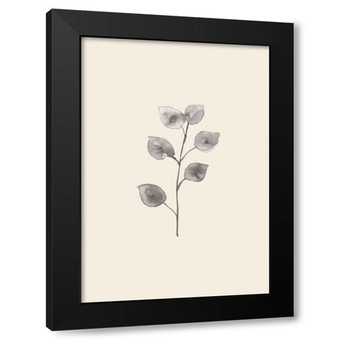 Eucalyptus Twig Black Modern Wood Framed Art Print by Artographie Studio
