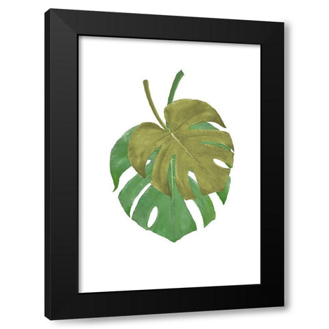 Monstera Duo 02 Black Modern Wood Framed Art Print by Artographie Studio