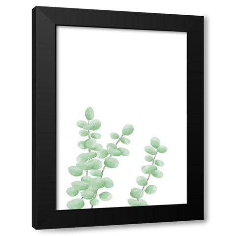 Branches Black Modern Wood Framed Art Print with Double Matting by Artographie Studio