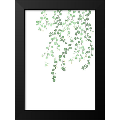 Birch Tree Black Modern Wood Framed Art Print by Artographie Studio