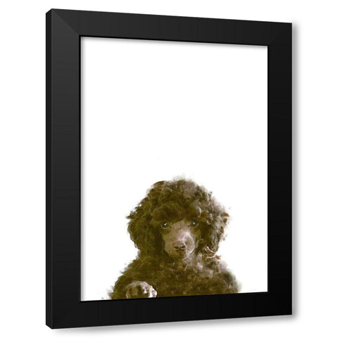 The Dog Black Modern Wood Framed Art Print by Artographie Studio