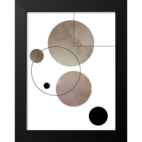 Abstract Series 01 Black Modern Wood Framed Art Print by Artographie Studio