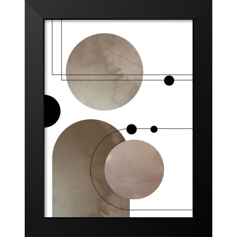 Abstract Series 02 Black Modern Wood Framed Art Print by Artographie Studio