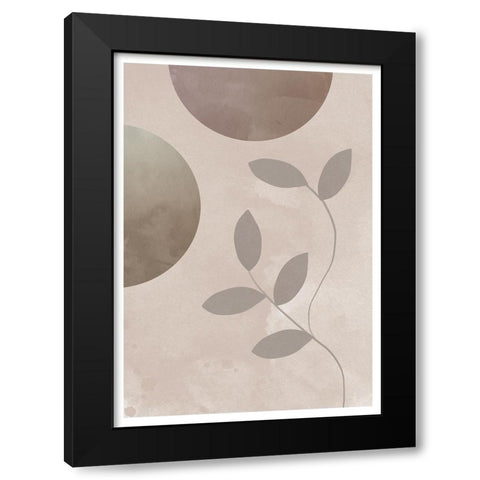 The Plant Black Modern Wood Framed Art Print by Artographie Studio