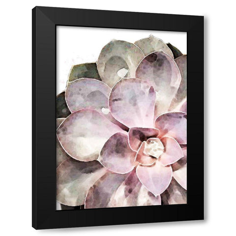 Succulent Plant 04 Black Modern Wood Framed Art Print by Artographie Studio