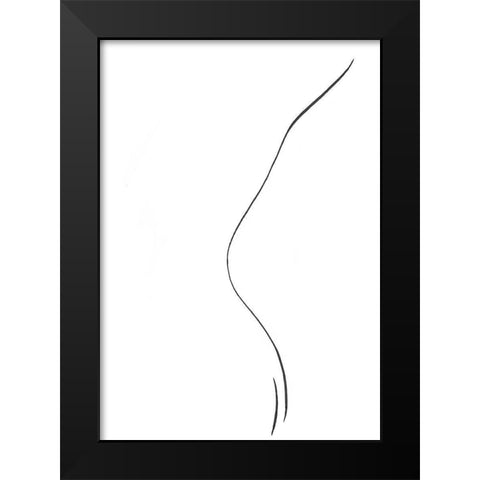 Back Black Modern Wood Framed Art Print by Artographie Studio