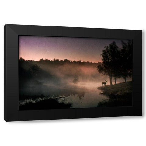 Steamy water Black Modern Wood Framed Art Print with Double Matting by Schuurmans, Wim