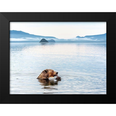 Kurile Lake Black Modern Wood Framed Art Print by DAmico, Giuseppe