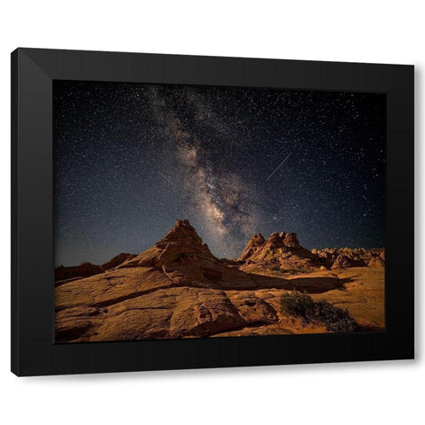 Under the Milky Way Black Modern Wood Framed Art Print with Double Matting by Fan, John