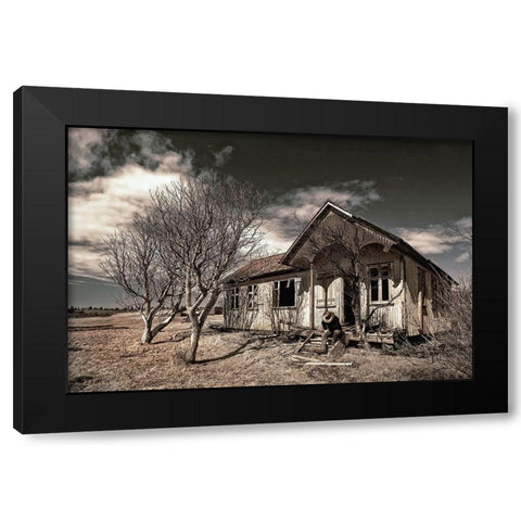 Tumbledown Black Modern Wood Framed Art Print with Double Matting by Ingibergsson, Torsteinn H
