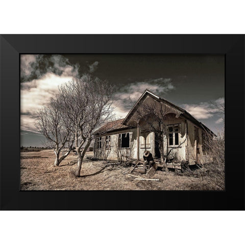 Tumbledown Black Modern Wood Framed Art Print by Ingibergsson, Torsteinn H