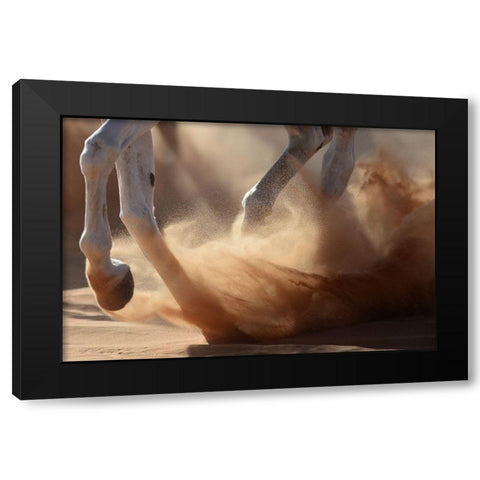 Oman Desert Black Modern Wood Framed Art Print with Double Matting by Civici, Kadir