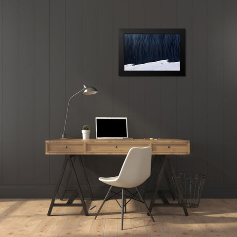Deep In Canyon Black Modern Wood Framed Art Print by Yang, BJ