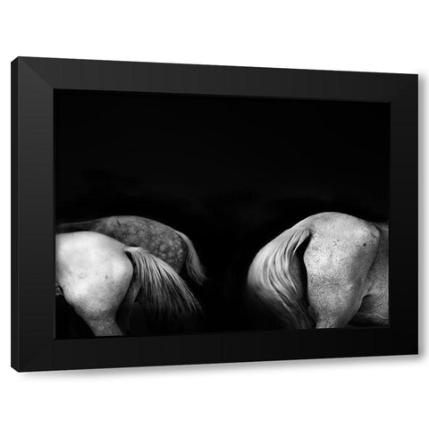 Tail ends Black Modern Wood Framed Art Print by Wride, Linda