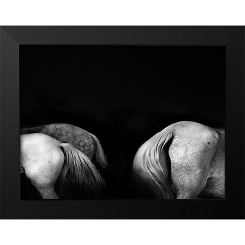 Tail ends Black Modern Wood Framed Art Print by Wride, Linda