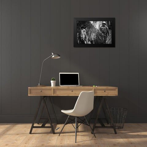 Together from Work Black Modern Wood Framed Art Print by Stranak, Pavol
