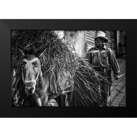 Together from Work Black Modern Wood Framed Art Print by Stranak, Pavol