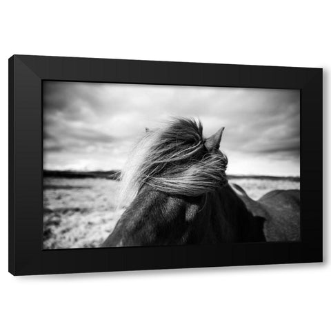 Iceland Black Modern Wood Framed Art Print with Double Matting by Liesbeth