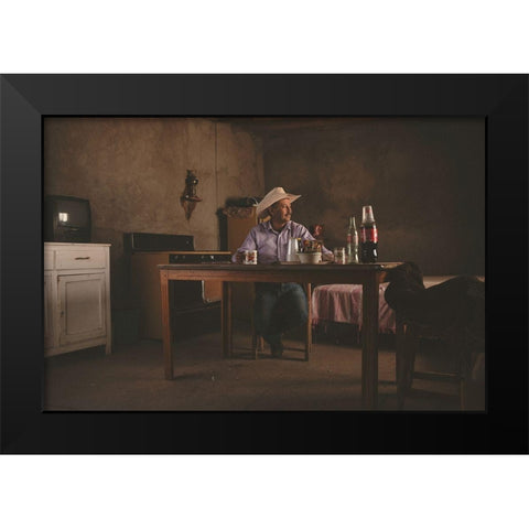 El Descanso Black Modern Wood Framed Art Print by Bruno, Giacomo
