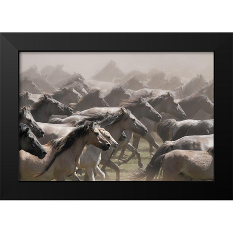 Escaped Black Modern Wood Framed Art Print by Uhlig, Dieter