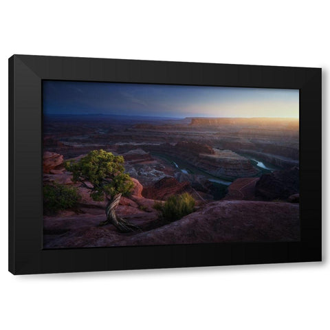 Deadhorse land Black Modern Wood Framed Art Print with Double Matting by Pablo, Juan de