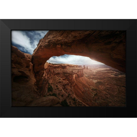 Mesa Arch Black Modern Wood Framed Art Print by Pablo, Juan de
