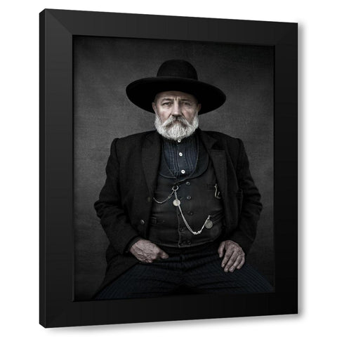 El Paso Project Black Modern Wood Framed Art Print with Double Matting by Scheunders, Jan
