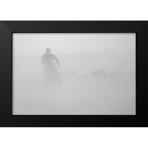 Cowboy Black Modern Wood Framed Art Print by Uzumcu, Suleyman