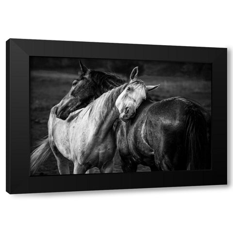 Warm rain Black Modern Wood Framed Art Print with Double Matting by Chapa, Niko