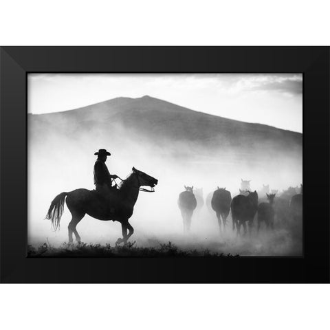 His Territory Black Modern Wood Framed Art Print by Pancareken, Yavuz