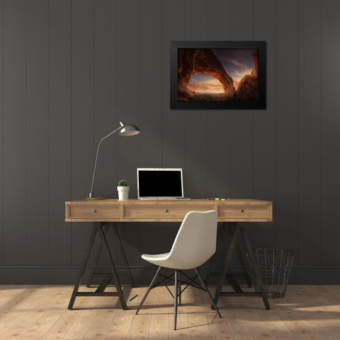 A window to the north Black Modern Wood Framed Art Print by Pablo, Juan de