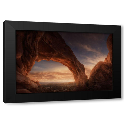 A window to the north Black Modern Wood Framed Art Print with Double Matting by Pablo, Juan de