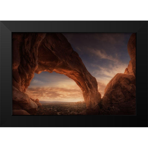 A window to the north Black Modern Wood Framed Art Print by Pablo, Juan de