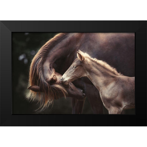 The Bond Black Modern Wood Framed Art Print by Willers, Heike