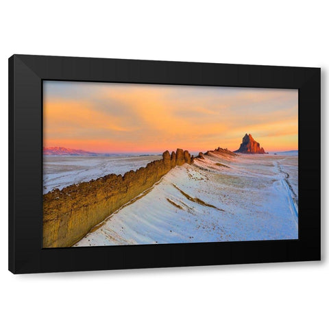 Sail to the Sun Black Modern Wood Framed Art Print by Fan, John