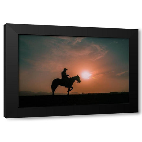 Waiting Black Modern Wood Framed Art Print by Tekdogan, Barkan