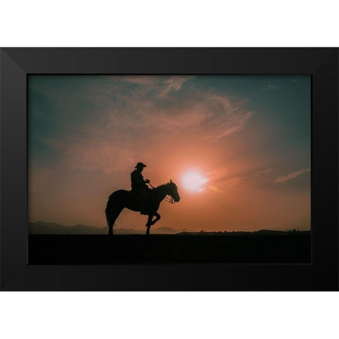 Waiting Black Modern Wood Framed Art Print by Tekdogan, Barkan