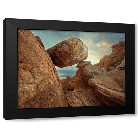 Balanced Rock Black Modern Wood Framed Art Print by Perlow, Gary