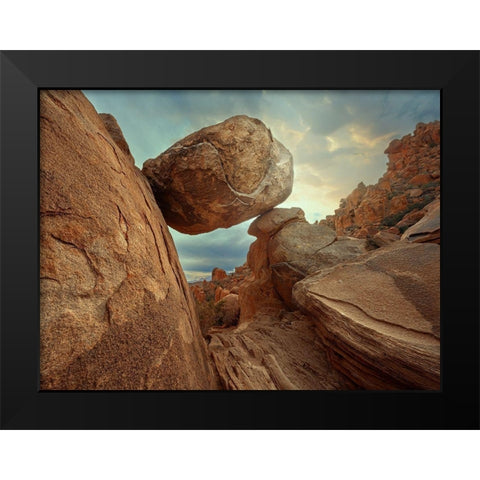 Balanced Rock Black Modern Wood Framed Art Print by Perlow, Gary