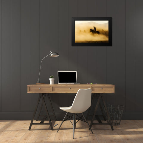 Outlaw Black Modern Wood Framed Art Print by Bagci, Emir