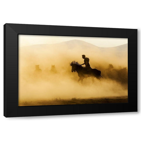 Outlaw Black Modern Wood Framed Art Print by Bagci, Emir