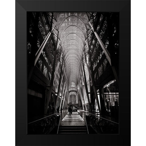 Allen Lambert Galleria Toronto Black and White Black Modern Wood Framed Art Print by Carson, Brian