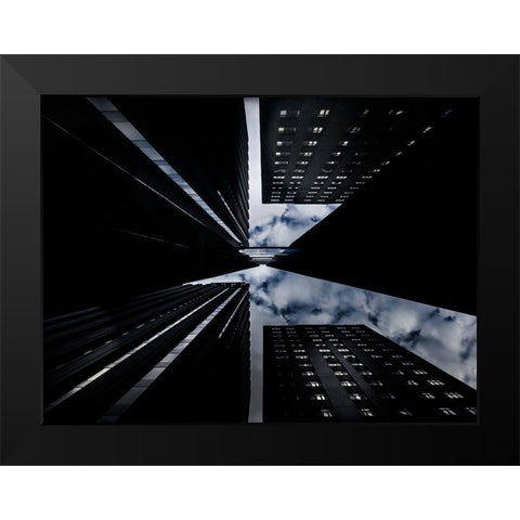 Bay Street Vertical No 2 Black Modern Wood Framed Art Print by Carson, Brian