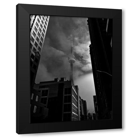 Downtown Toronto Fogfest No 6 Black Modern Wood Framed Art Print with Double Matting by Carson, Brian