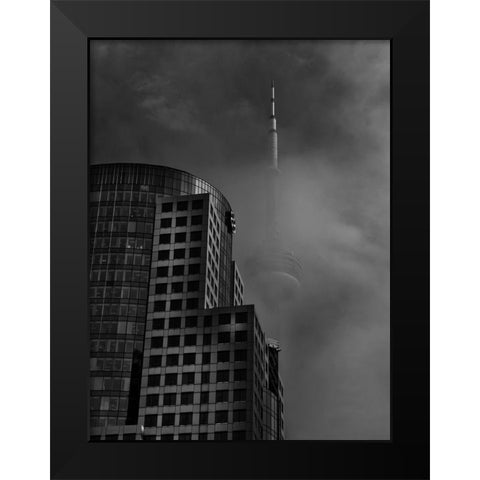 Downtown Toronto Fogfest No 7 Black Modern Wood Framed Art Print by Carson, Brian