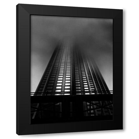 Downtown Toronto Fogfest No 11 Black Modern Wood Framed Art Print with Double Matting by Carson, Brian