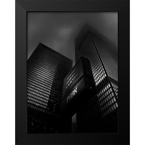 Downtown Toronto Fogfest No 15 Black Modern Wood Framed Art Print by Carson, Brian